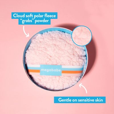 Megababe Body Powder Applicator - Dust Puff | Oversize (6 x 3) Powder Puff | Powder Sold Separately