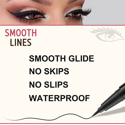 LAVONE Eyeliner-Liquid Waterproof Eyeliner Makeup | Quick Drying | Ultra-Fine Tip | Smudge-Proof Formula for Long-Lasting Eye Makeup - Black