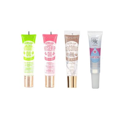Broadway Vita-Lip Clear Lip Gloss 0.47oz14ml (3PCS - Mint &amp; Coconut &amp; Rosehip Oil) (4 PCS SET)