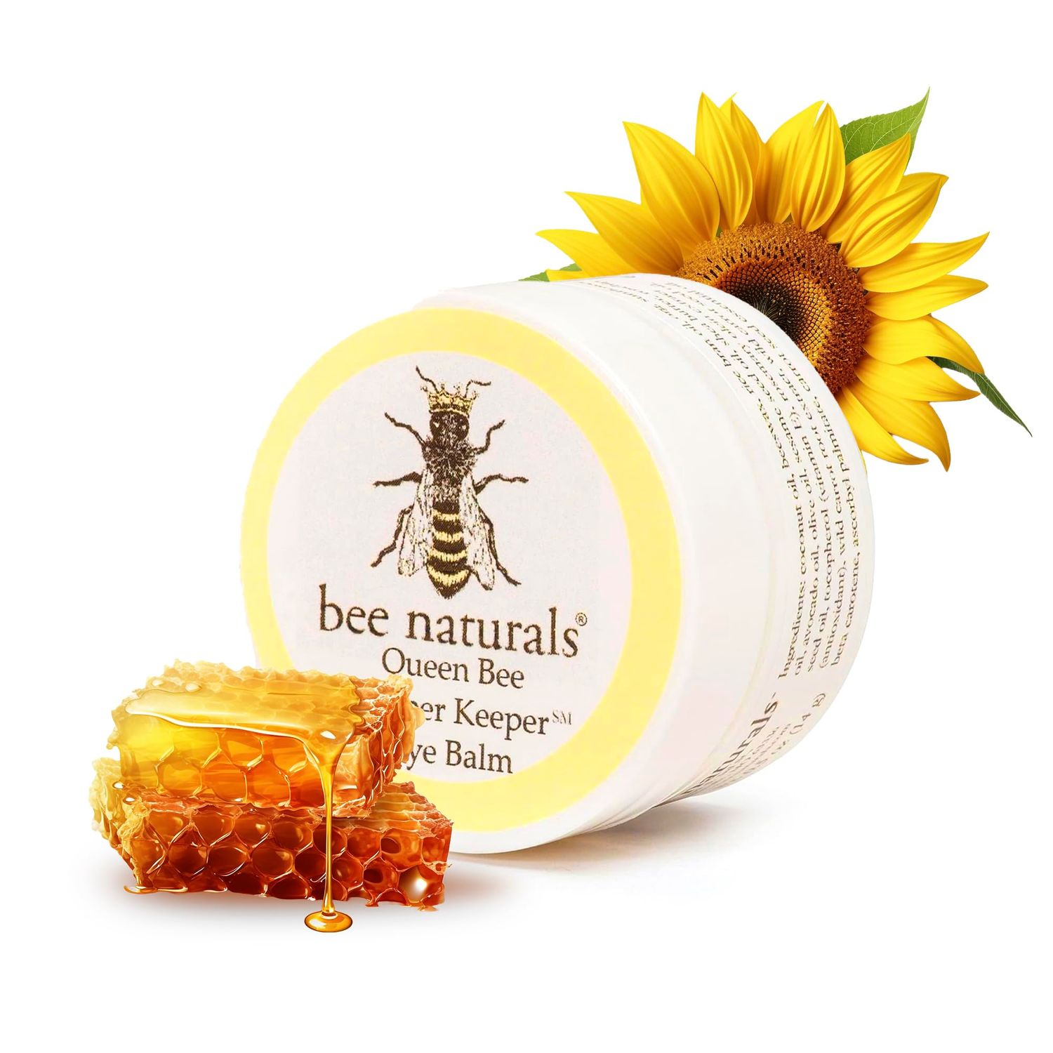 Bee Naturals Queen Bee Best Eye Balm Peeper Keeper - Natural Eye Balm with Vitamin E &amp; 10 Oils - Reduces Crow&#39;s Feet, Wrinkles &amp; Fine Lines - Moisturizing Skincare