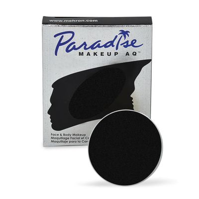Mehron Makeup Paradise Makeup AQ Refill Size | Stage &amp; Screen, Face &amp; Body Painting, Beauty, Cosplay, and Halloween | Water Activated Face Paint, Body Paint, Cosplay Makeup .25 oz (7 ml) (BLACK)