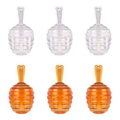 lasenersm 6 Pieces Empty Lip Gloss Tubes Reusable Lip Gloss Containers Honey Pots Shaped Lips Gloss Tube 9 ml Empty Refillable Lips Gloss Bottles DIY Cosmetics Lipstick Containers(Clear, Brown)