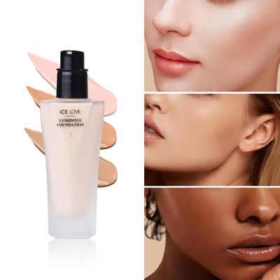 LAMUSELAND Liquid Foundation Makeup, Matte Full Coverage Hydrating Foundation Concealer, Color Correcting Moisturizing Face Makeup for All Skin (Medium Beige, Large)