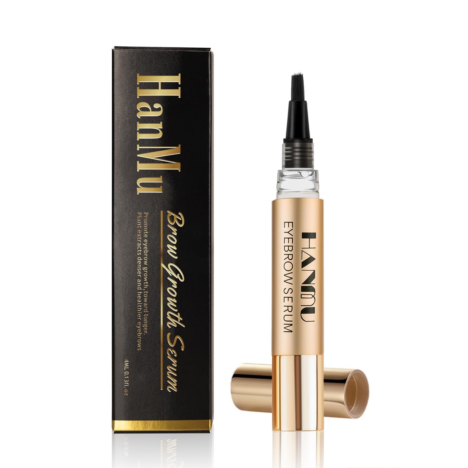 HANMU Eyebrow Growth Serum,For Rapid Enhancing Brow Growth Faster,Fuller,Thicker,Non Irritating Brow Serum Enhancer 4ml