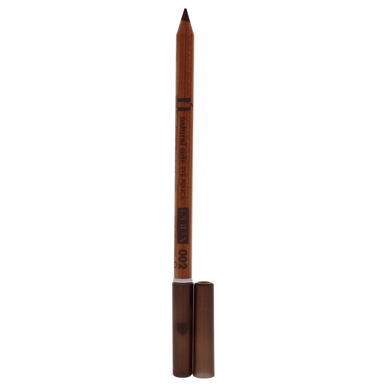 Pupa Milano Natural Side Eye Pencil 002 Dark Earth - Long-Wear, Cream Eyeliner Stick - Silky Formula with Shea Butter and Marla Seed Oil - Natural Ingredients, Paraben and Silicone Free - 0.04 oz