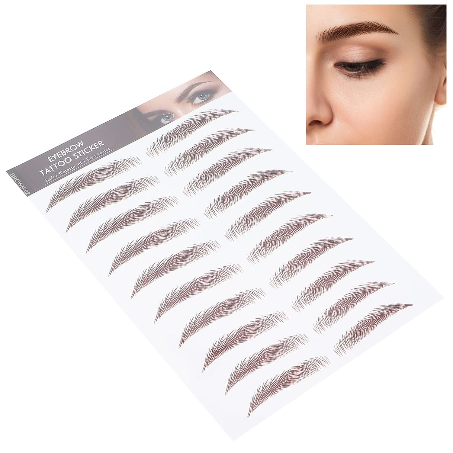 Eyebrow Transfers, Eyebrow Sticker Eyebrow Transfer Sticker for Women,Eyebrows Stickers Waterproof Long Lasting False Tattoos Peel Off Instant Eyebrow for Women Girls