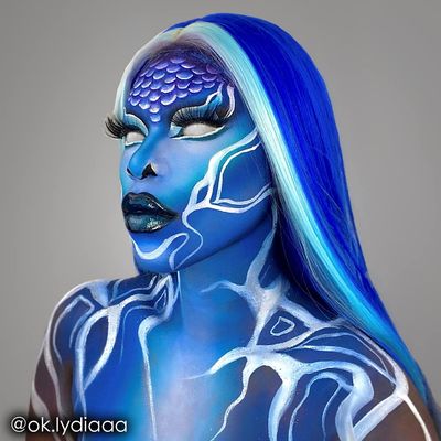 Mehron Makeup CreamBlend Stick | Face Paint, Body Paint, & Foundation Cream Makeup | Body Paint Stick Perfect for Halloween Makeup .75 oz (21 g) (Blue)