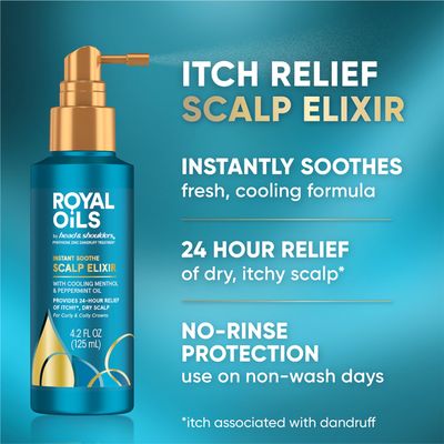 Head &amp; Shoulders Scalp Elixir Treatment, Instant Soothe, Anti Dandruff, Royal Oils Collection with Cooling Menthol and Peppermint oil, 4.2 fl oz