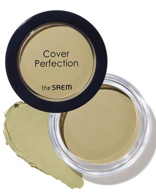 THESAEM Cover Perfection Pot Concealer #Green Beige - High Adherence &amp; Coverage Balm, Conceals &amp; Corrects Redness Spots, Matte Finish Sebum Control for Oily and Combination Skin