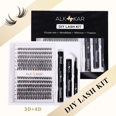 ALKKAR DIY Eyelashes kit Bond SealantTweezersRemover
