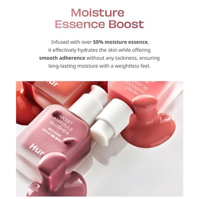 House of Hur Moist Ampoule Blusher, Buildable Water-based Formula, Infused with over 50% moisture essence, no tackiness, long-lasting moisture, weightless feel (02 Deep Plum, 20ml)