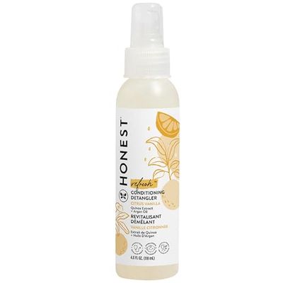 The Honest Company Conditioning Hair Detangler | Leave-in Conditioner  Fortifying Spray | Tear-free, Cruelty-Free, Hypoallergenic | Citrus Vanilla Refresh, 4 fl oz
