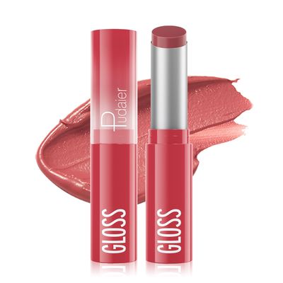 ZUK Hydrating Lip Gloss for Women and Girls, Moisturizing Creamy Lipstick for Dry Lips, Nourishing Highly Pigmented Lip Balm, Non-Sticky Tinted Lip Makeup