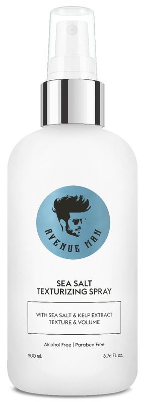 Avenue Man Sea Salt Spray for Men - Texturizing &amp; Thickening Sea Salt Hair Spray for Men with Kelp and Brown Seaweed Extract - Paraben, Sulfate-Free - Add Volume and Texture Beach Hair Spray 6.76 Oz