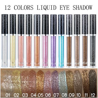 DekRion Glitter Eyeshadows, Liquid Eyeshadows, Long-lasting Liquid Glitter Eyeshadows, Shimmer-Eyeshadows, Metals-Gloss-Sparkling Silver, Gold High-pigmented Colorful Glitter Eye Shadows(11#)