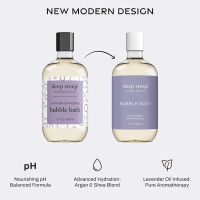 Deep Steep Bubble Bath, 17 oz (Lavender Chamomile)