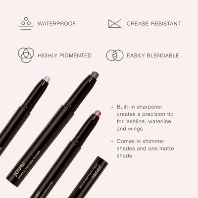 Jouer Crme Eyeshadow Crayon | Men &amp; Women | Built-In Sharpener | Dermatologist Tested | Waterproof, Fast Drying &amp; Crease Resistant Formula