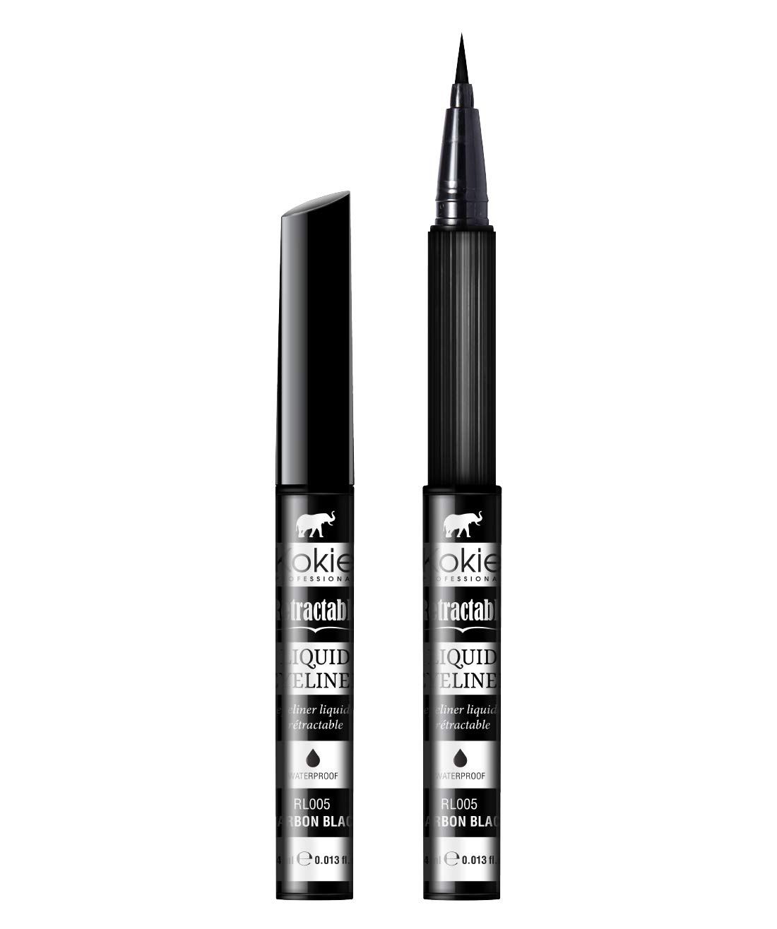 Kokie Retractable Liquid Eyeliner, Pointed Felt Tip, Waterproof &amp; Smudge Free, Long-lasting, Vegan, Cruelty-Free