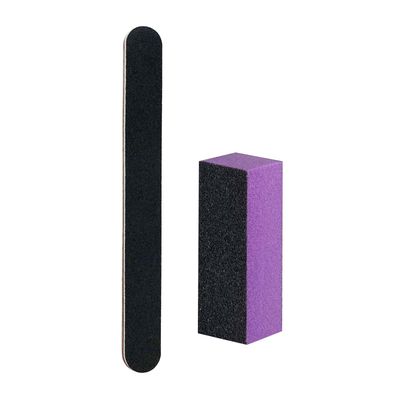 Nail File and Buffer Block, Professional Manicure Tools Kits, 100180 Grit, Black Nail Pedicure File and Sanding Buffing Grinding Plisher File