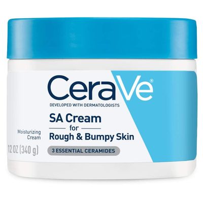 CeraVe Moisturizing Cream with Salicylic Acid | Exfoliating Body Cream with Lactic Acid, Hyaluronic Acid, Niacinamide, and Ceramides | Fragrance Free &amp; Allergy Tested | 12 Ounce