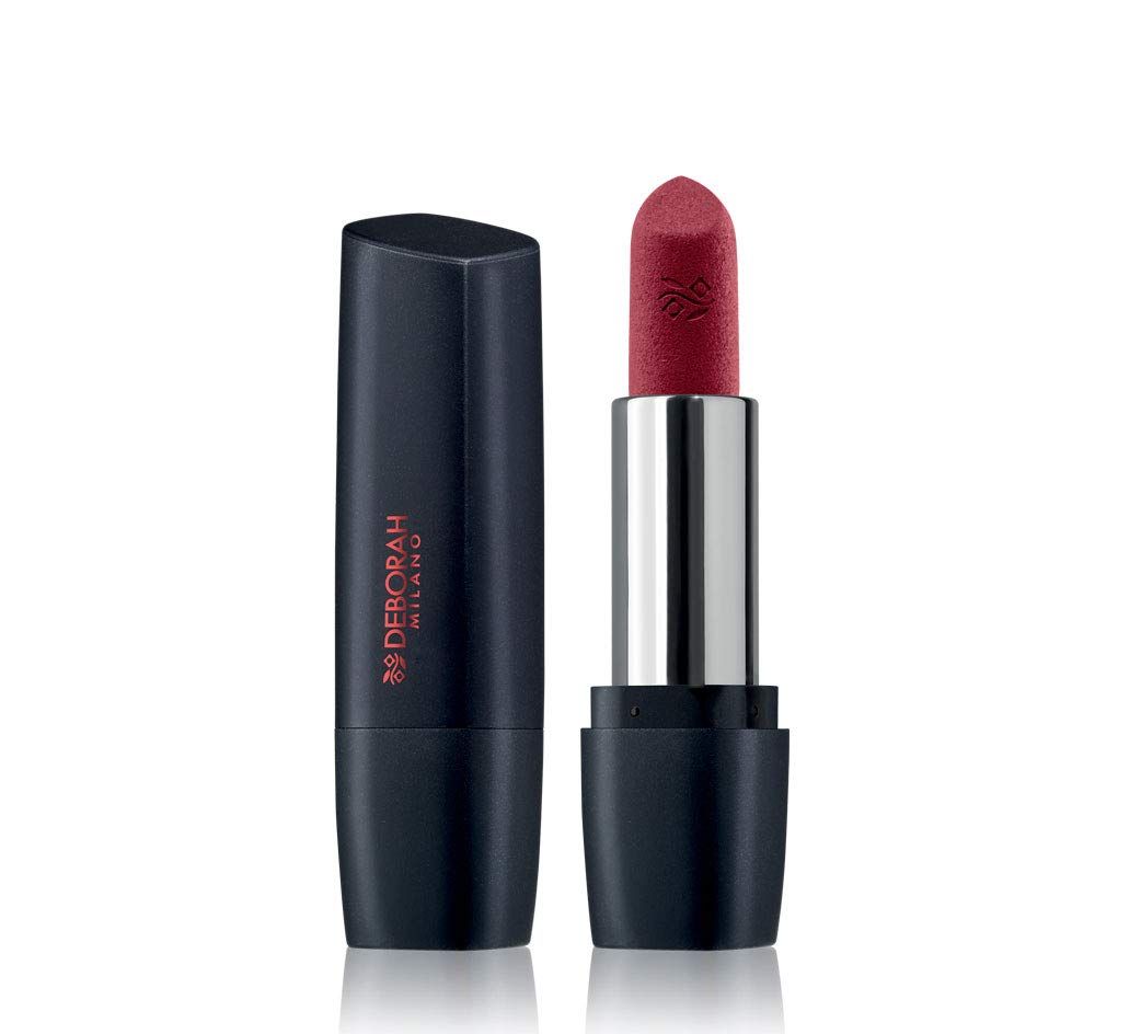 DEBORAH Milano - Red Mat, Matte Effect Lipstick with Collagen and Hyaluronic Acid, 7 Pink Brick, Nourishing and Emollient Action, Gives Intense and Volumized Long Lasting Lips, 4.5 g