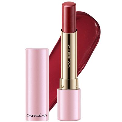CARSLAN Moisturizing Creamy Lipstick, Long-lasting High Pigmented Lip Color, Smooth, Hydrating, Vampire Red, 12