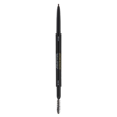 Arches &amp; Halos Micro Defining Brow Pencil - Fuller and More Defined Brows - Long-Lasting, Smudge Proof, Rich Color - Dual Ended Pencil with Brush - Vegan and Cruelty Free Makeup - Auburn - 0.003 oz