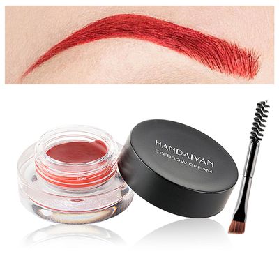 AWCCXMYM Eyebrow Pomade Cream Eyebrow Gel Highly Pigmented Natural Wild Plumping Long Lasting Waterproof Brow Pomade Makeup For Glowing Charming Eye Brow Makeup 07#Bright Red