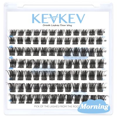 Lash Clusters 84 Pcs Cluster Lashes Eyelash Clusters DIY Cluster Eyelash Extensions Individual Lashes Thin Band &amp; Soft(Morning,D-8-16mix)