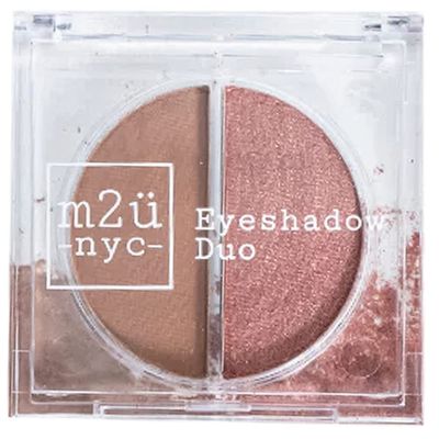 M2U NYC EyeShadow Duo, Eye Shadow Set, Multiple ShadesColors, Makeup Eyeshadow Palette, 2 Colors Per Set (Park Slope (Tan | Rose Shimmer))