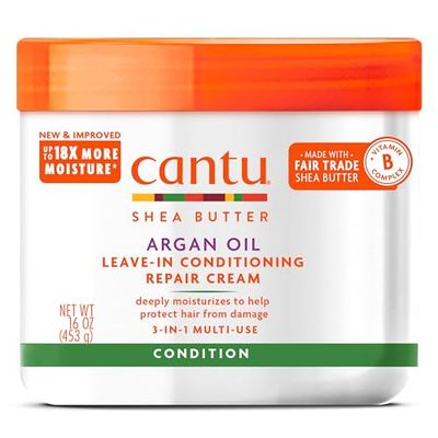 Cantu Leave-In Conditioning Repair Cream with Argan Oil, 16 oz (Packaging May Vary)