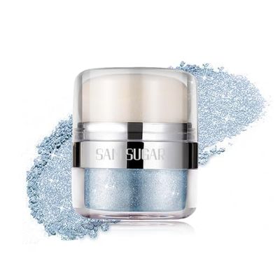 Kyannkara Glitter Body Highlighter Powder Body Shimmer Sparkle Face Highlighter Powder for Face Eyes Body Glow Makeup With sponge head08#