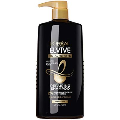L&#39;Oreal Paris Elvive Total Repair 5 Repairing Shampoo for Damaged Hair Shampoo with Protein and Ceramide for Strong Silky Shiny Healthy Renewed Hair 28 Fl Oz