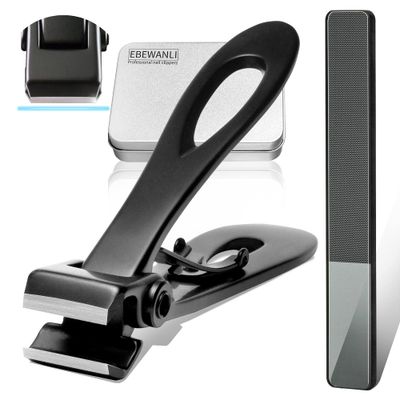 EBEWANLI Straight Nail Clipper, 17mm Wide Jaw Opening Extra Large Toenail Clippers for Thick Nails or Tough Fingernail &amp; Ingrown Toenail, Heavy Duty Thick Toenail Clippers for Seniors, Men, Adult