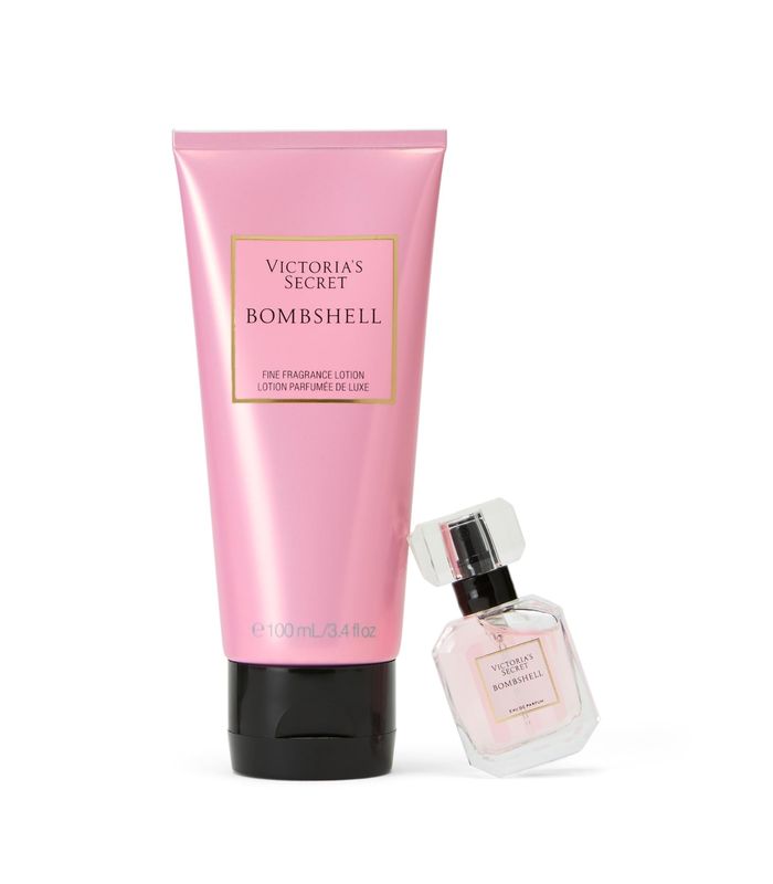 Victoria's Secret Bombshell Mini Fragrance Duo Gift Set, Mini Eau de Parfum &amp; Travel Lotion, Gift Set for Women