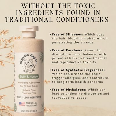 Organic Jaguar Natural Conditioner for Hair Care, Sulfate Free Conditioner with Vitamin E, Castor, Argan and Almond Oil, Rosemary and Peppermint Scent, Dry to Color Treated to All Hair, 13.5 fl oz
