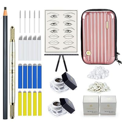 Mokohoa Microblading Kit, Microblading Supplies Kit with Microblade Eyebrow Pen Micro Blading Eyebrows Kits Eyebrow Mapping Kit for Beginners &amp; Artist