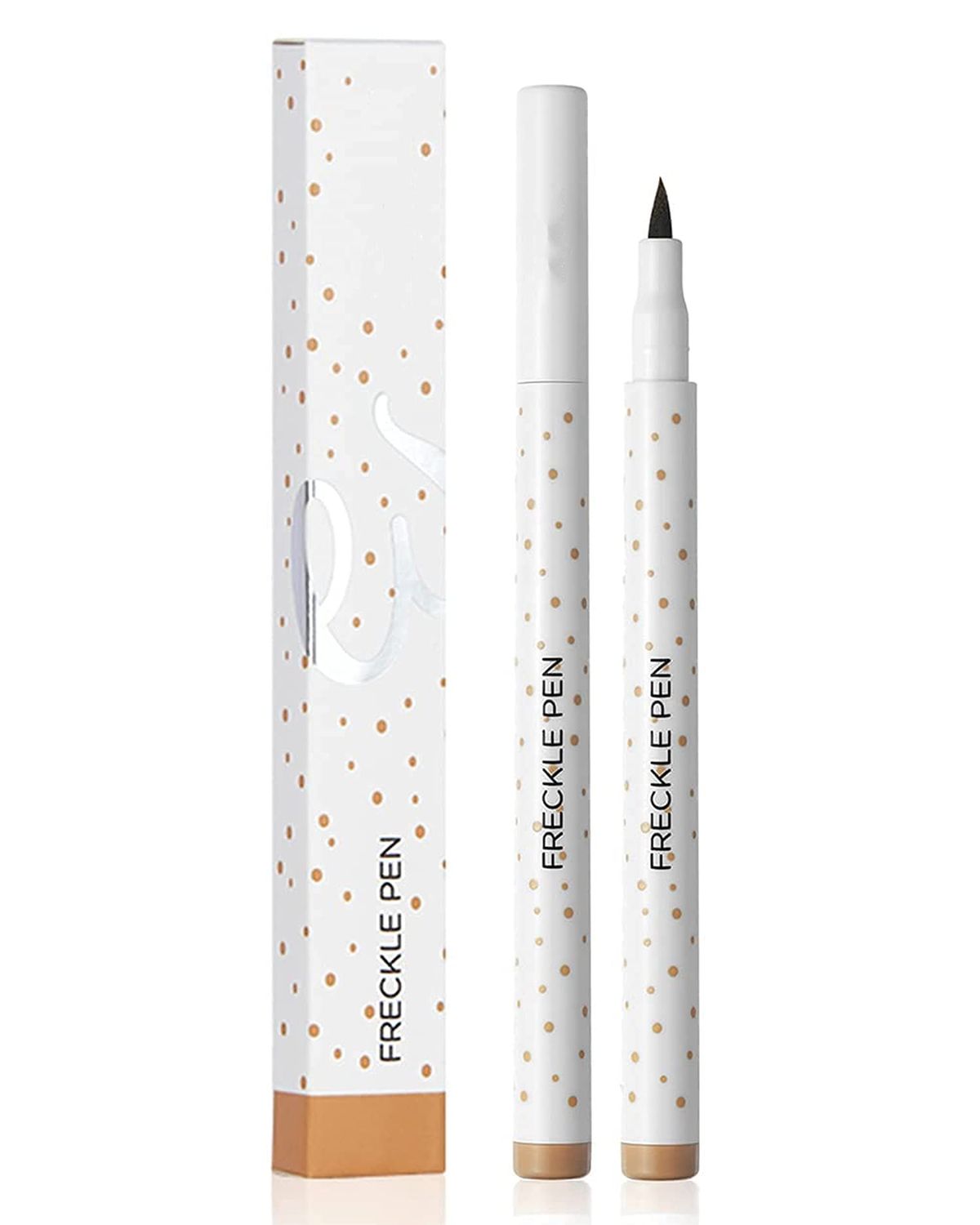 MAEPEOR Freckle Pen Natural Faux Freckles Makeup Pen Waterproof Longlasting Soft Dot Sopt Pen Create Natural Sunkissed Skin for Beginners or Professional (Light Brown)
