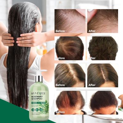 Svvimer Rosemary Hair Growth Shampoo Thickening and Regrowth Formula for Men & Women - Rosemary Mint Strengthening Shampoo with Tea Tree Oil Biotin - For Thinning Hair and Hair Loss 11.8 fl.oz