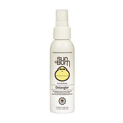 Sun Bum Curls Detangler | Vegan and Cruelty Free Moisturizing Hair Treatment for Wavy and Curly Hair | 4 oz