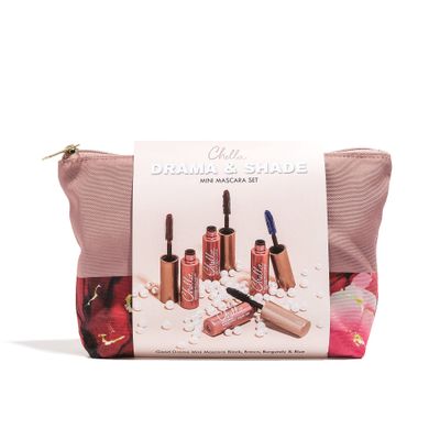 Chella Drama &amp; Shade Mini Good Drama Mascara Set, Set of 4 Travel Sized Mascara with Travel Bag