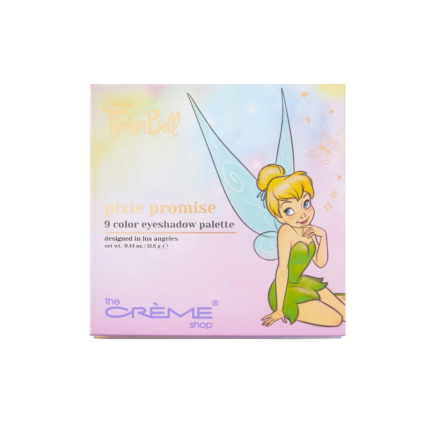 The Creme Shop Tinker Bell Pixie Promise Eyeshadow Palette - Highly Pigmented - 9 Shades - Warm &amp; Rosy - Stunning for All