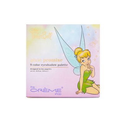 The Creme Shop Tinker Bell Pixie Promise Eyeshadow Palette - Highly Pigmented - 9 Shades - Warm &amp; Rosy - Stunning for All