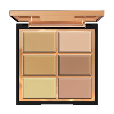 FV 6 Colors Cream Concealer Palette, Full Coverage &amp; Long Lasting Colors Corrector Palette for Dark Circles, Redness, Acne with Natural Finish Cream Foundation Palette, 01 Light Shade