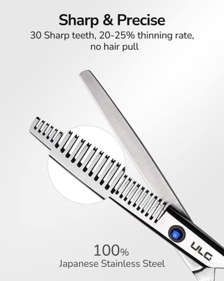 Hair Thinning Scissors ULG Professional Barbers Texturizing Teeth Shears for Hairdressing, Salon and Home Use Thinning Shears for Hair Cutting, Made of Japanese Stainless Steel, 6.5 inch