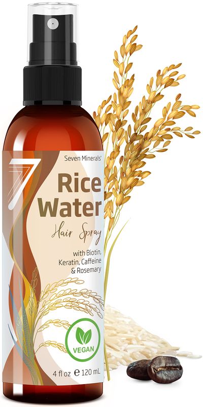 NEW Fermented Rice Water for Hair Growth - Infused with Rosemary, Biotin, Caffeine, Keratin Vegan Non-Greasy Spray Naturally Thicker, Longer, Softer Men &amp; Women (4 fl oz)