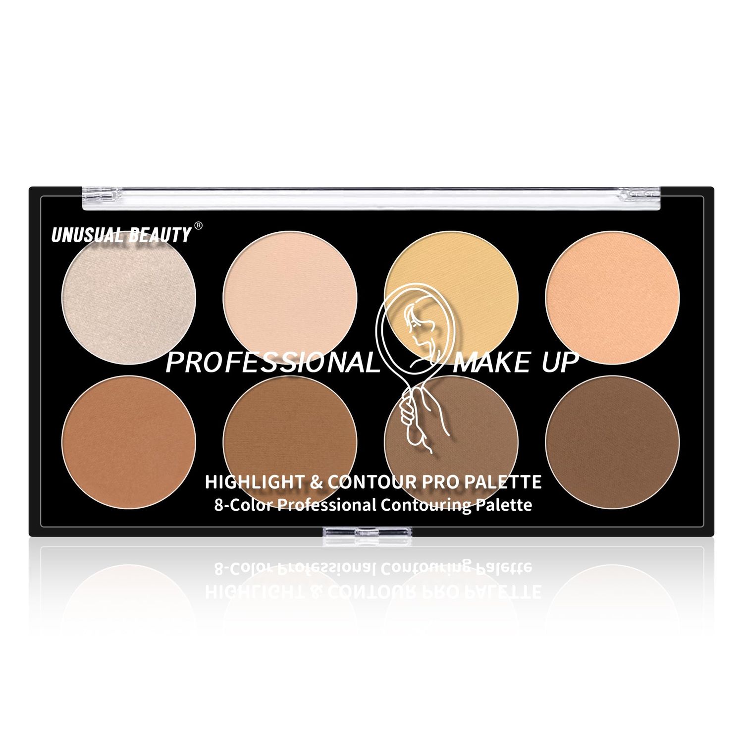 Makeup Highlight &amp; Contour Pro Palette Lightweight Blendable Long Lasting Waterproof Non-Smudge Natural Makeup Contour
