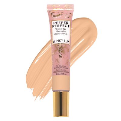 Winky Lux Peeper Perfect Under Eye Concealer, Makeup &amp; Eye Brightener, Full Coverage Concealer for Dark Circles, Color Corrector &amp; Eye Primer With Collagen, Hyaluronic Acid &amp; Vitamin E (Golden Medium)