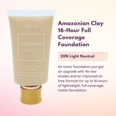 tarte Amazonian Clay 16-Hour Full Coverage Foundation 20N Light Neutral