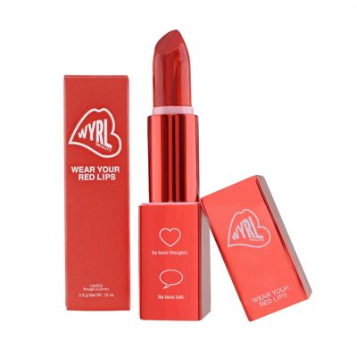 WYRL Beauty Luxe Vegan Lipstick for Women - Enriched Formula for Moisturizing, Vibrant, Creamy, And Long-Lasting Lips - Glamorous Bold Sunset Orange Red Lipsticks for Women